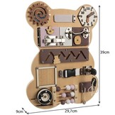 Busy board - activiteitenbord - teddybeer - 30x20x5cm