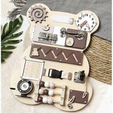 Busy board - activiteitenbord - teddybeer - 30x20x5cm