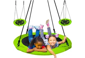 Nestschommel - Ø120 cm - tot 150 kg - groen-zwart