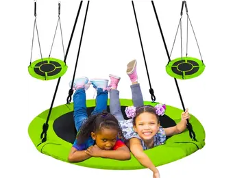 Nestschommel - Ø120 cm - tot 150 kg - groen-zwart