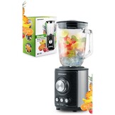 Blender - smoothie maker - 800w - 1,5L - rvs - zwart