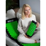 Shakti mat - acupressuurmat - 75x44x2cm - zwart-groen