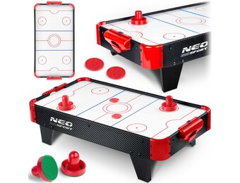 Airhockeytafel - 152x76x79 cm - 2 pucks - 2 pushers