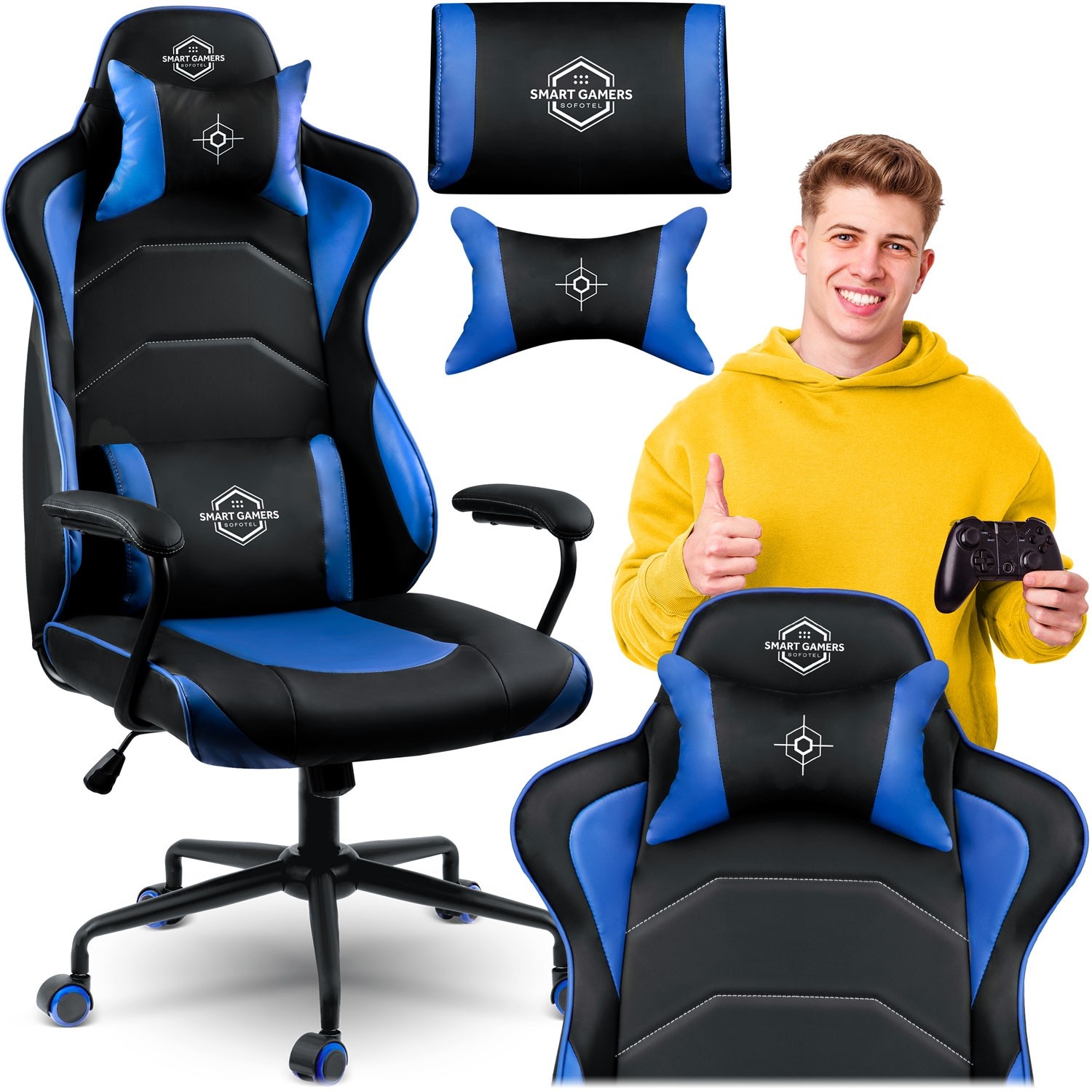 Gamestoel Yasuo - bureaustoel ergonomisch - grijs rood