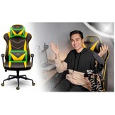 Gamestoel Blitzcrank - bureaustoel ergonomisch - zwart geel