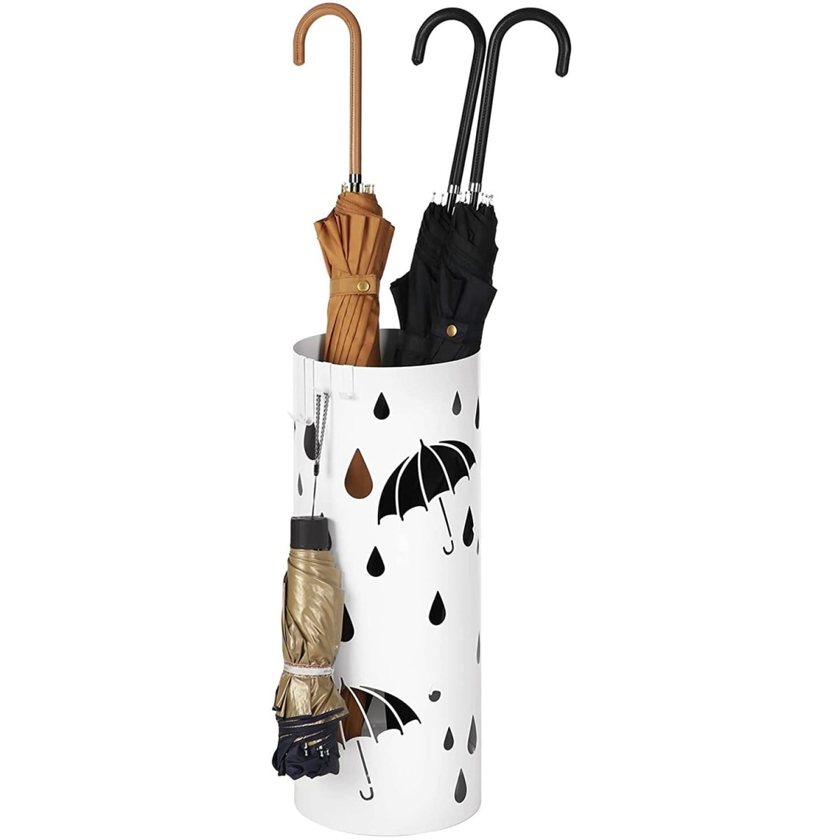 Paraplubak rond - modern - 19,5 x 49 cm - wit