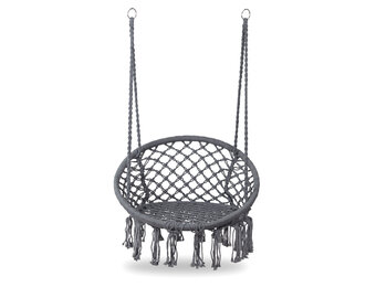 Hangstoel - boho - tuinschommel - tweepersoons - grijs