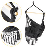 Hangstoel - boho - tuinschommel - 1x1x2 m - kussens - grijs