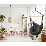 Hangstoel - boho - tuinschommel - 1x1x2 m - kussens - grijs