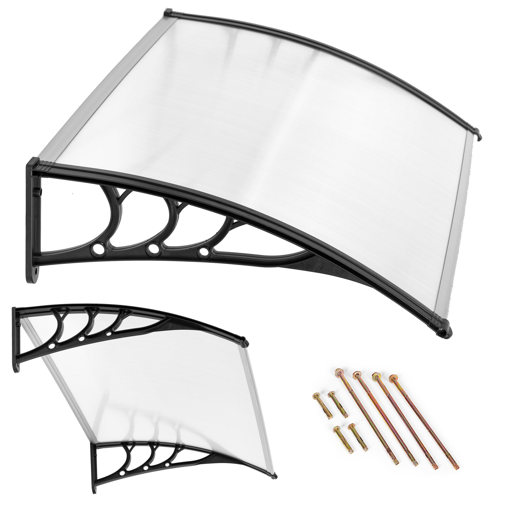 Luifel - deurluifel - polycarbonaat - 75,5 x 101 x 23 cm