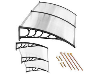 Luifel - dubbele deurluifel - polycarbonaat - 96x196,5x27 cm