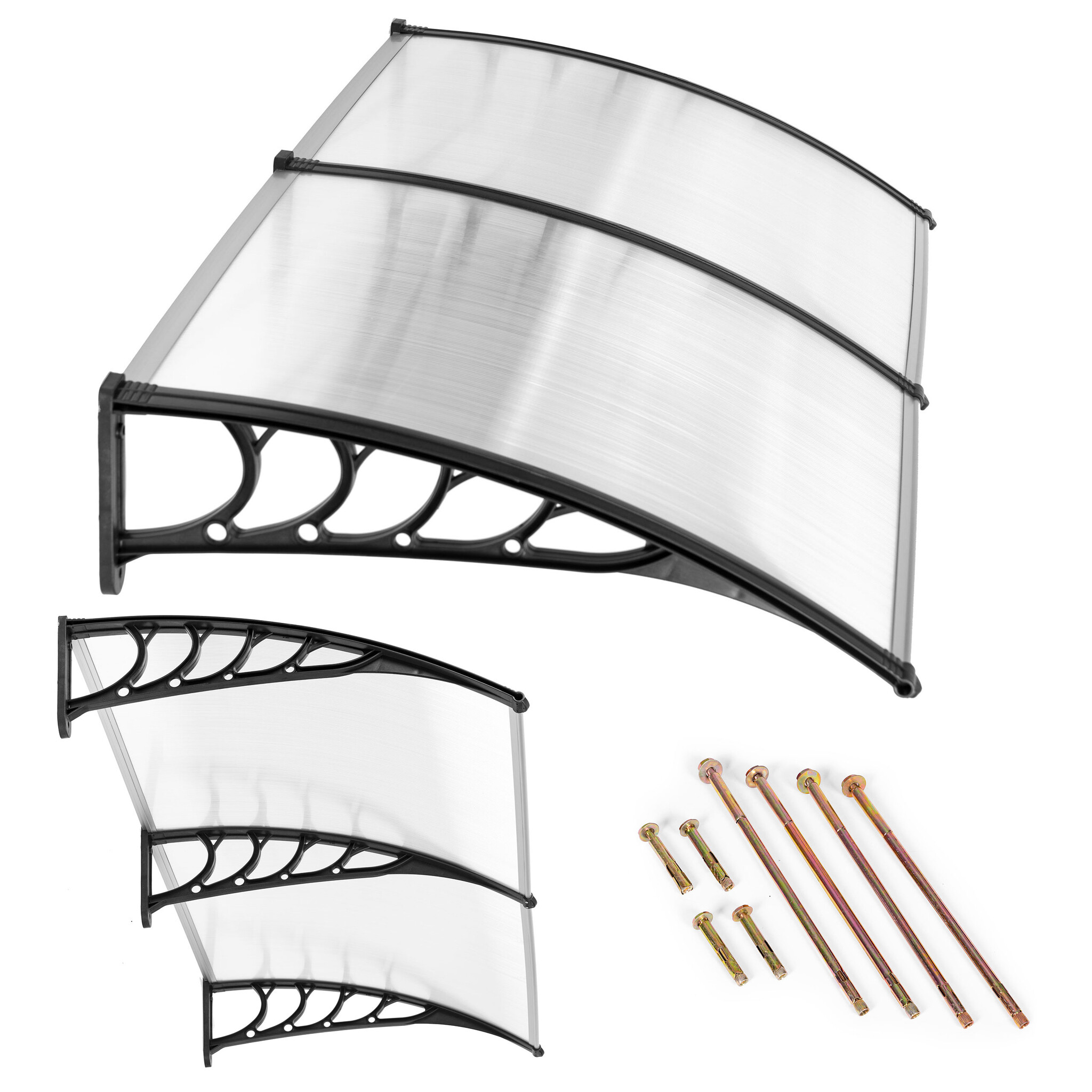 Luifel - dubbele deurluifel - polycarbonaat - 96x196,5x27 cm