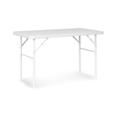 Klaptafel met banken - 120x70x74cm - 4 personen - wit