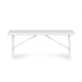 Klaptafel met banken - 120x70x74cm - 4 personen - wit