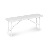 Klaptafel met banken - 120x70x74cm - 4 personen - wit
