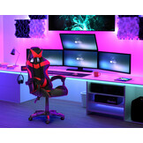 Gamestoel - bureaustoel - hoogte verstelling - kussens - rood