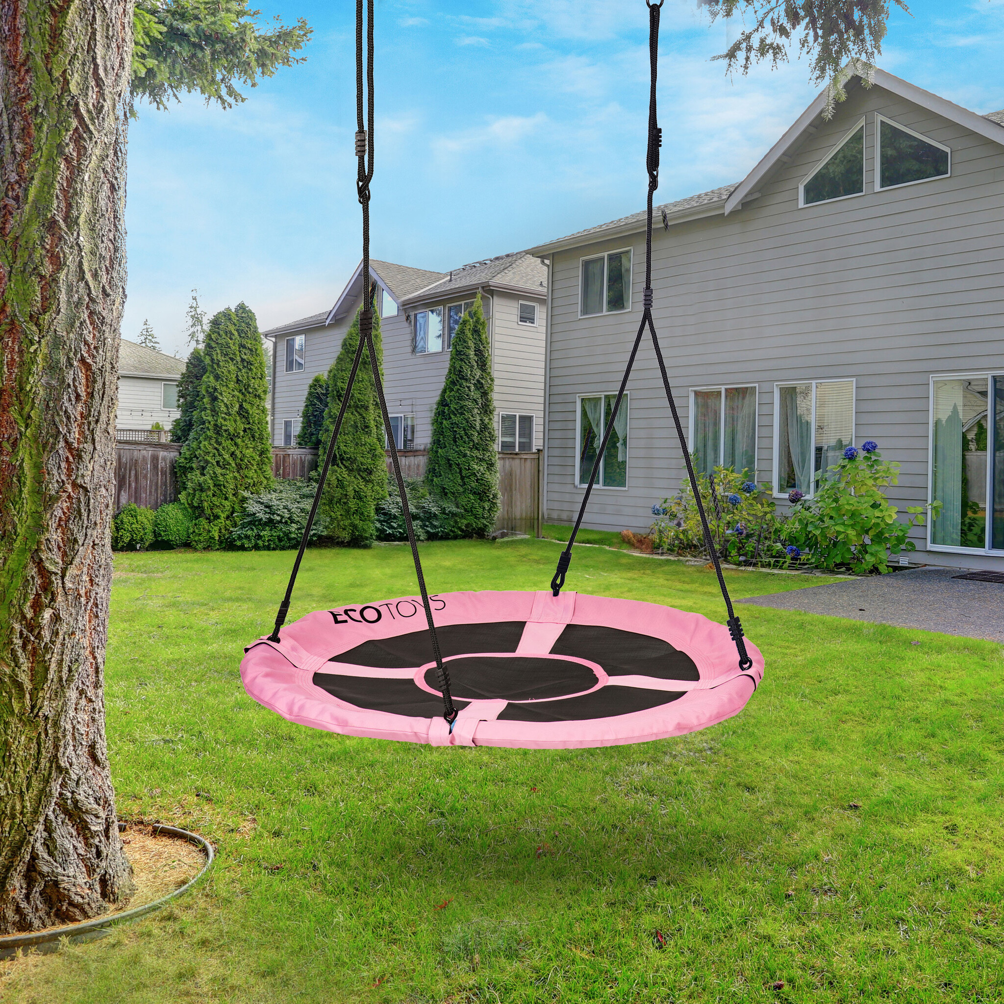Nestschommel - nest schommel - Ø100cm - max 150 kg - roze