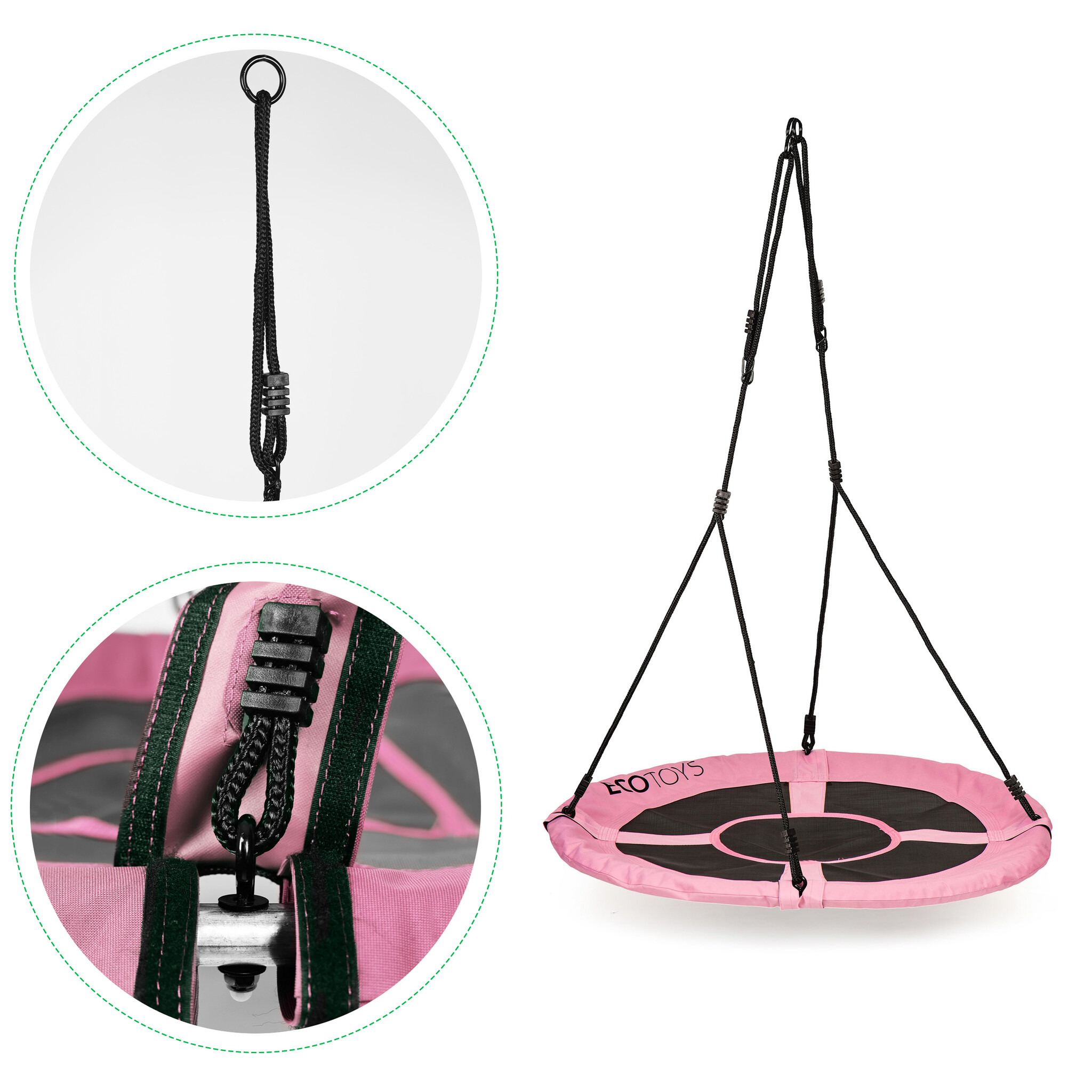 Nestschommel - nest schommel - Ø100cm - max 150 kg - roze