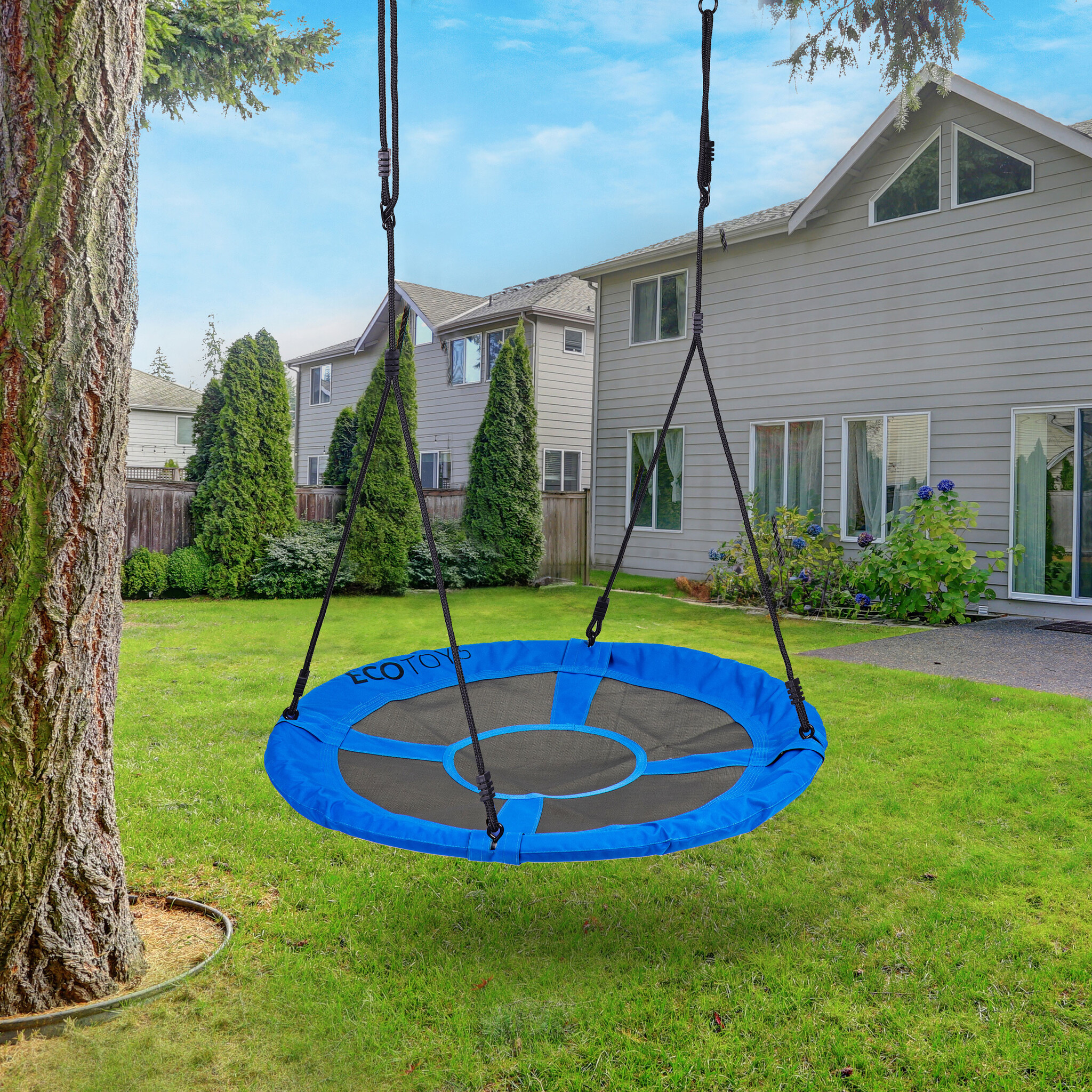 Nestschommel - nest schommel - Ø100cm - max 150 kg - blauw