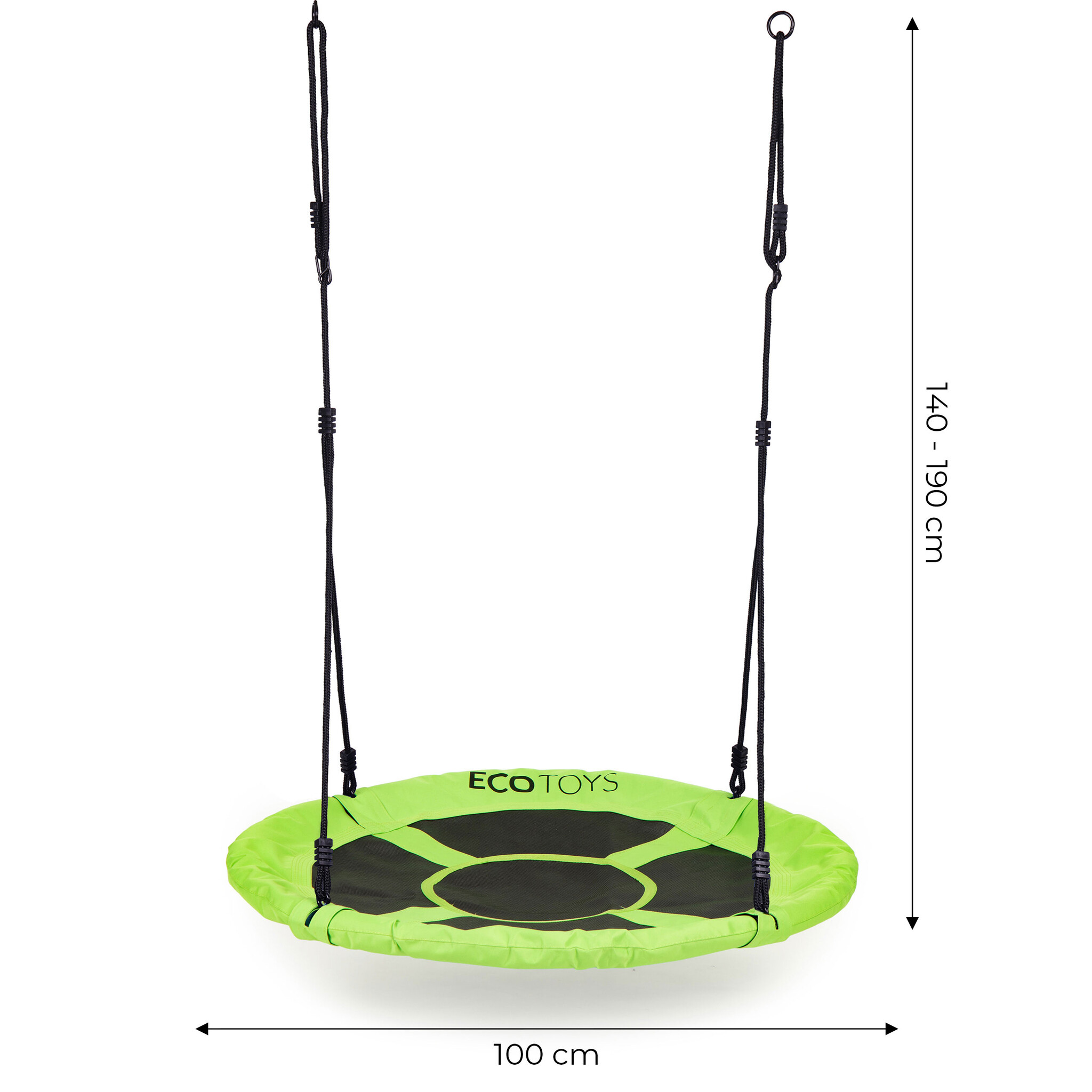 Nestschommel - nest schommel - Ø100cm - max 150 kg - groen