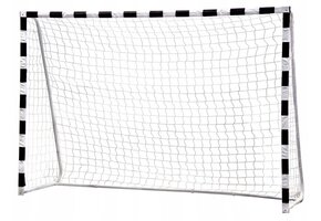 Voetbaldoel - 300x160cm - met net en haringen - gestreept