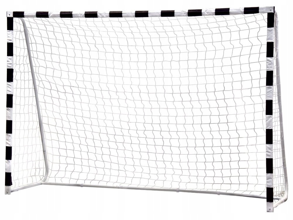 Voetbaldoel - 300x160cm - met net en haringen - gestreept