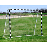 Voetbaldoel - 300x160cm - met net en haringen - gestreept