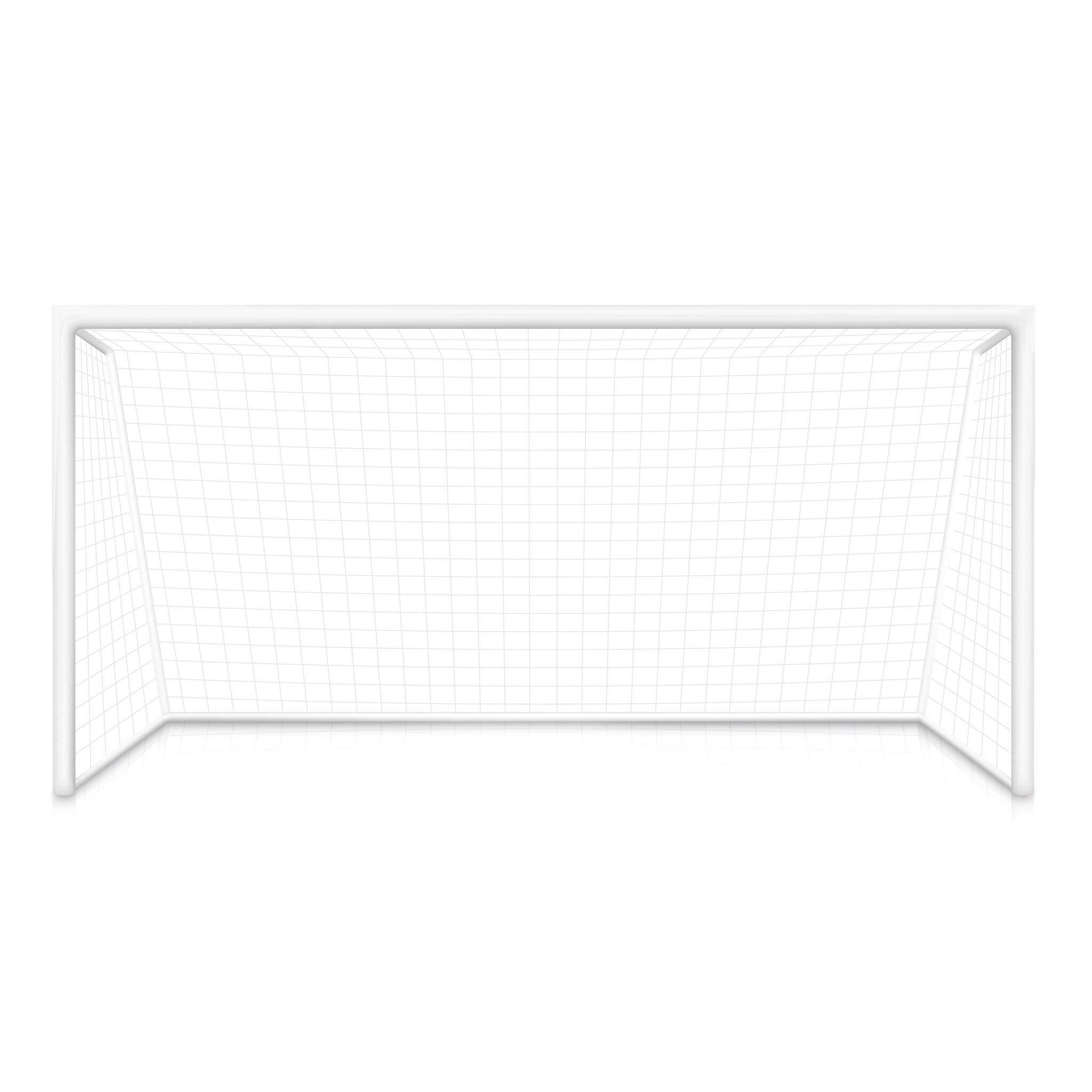 Voetbaldoel - 300x160cm - met net en haringen - gestreept