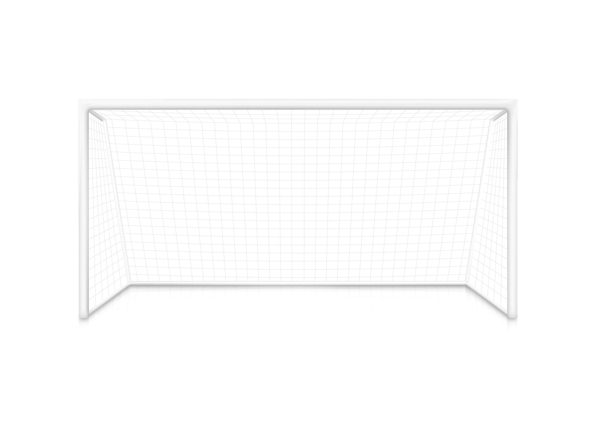 Voetbaldoel - 300x160cm - met net en haringen - gestreept