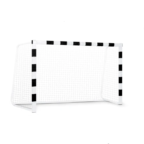 Voetbaldoel - 300x160cm - met net en haringen - gestreept