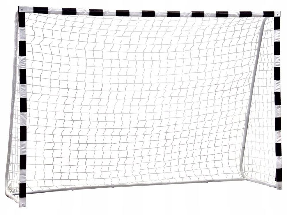 Voetbaldoel - 300x160cm - met net en haringen - gestreept