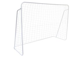 Voetbaldoel - 240x160cm - met net en haringen - wit