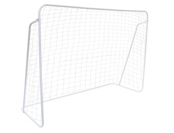 Voetbaldoel - 240x160cm - met net en haringen - wit