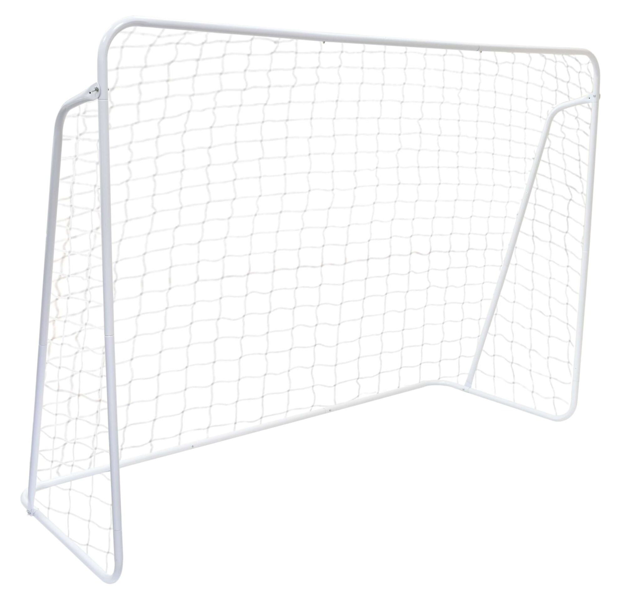 Voetbaldoel - 240x160cm - met net en haringen - wit