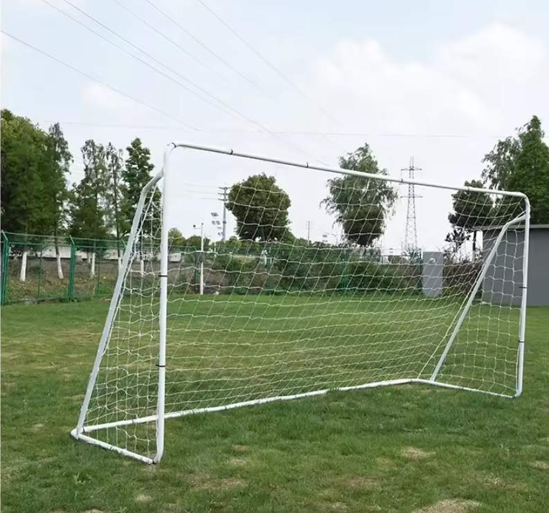 Voetbaldoel - 240x160cm - met net en haringen - wit