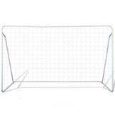 Voetbaldoel - 240x160cm - met net en haringen - wit
