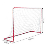 Voetbaldoeltjes - met net - 180x122cm - rood