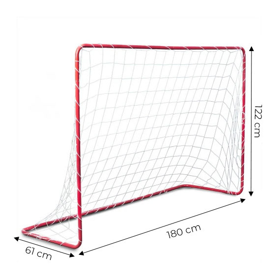 Voetbaldoeltjes - met net - 180x122cm - rood