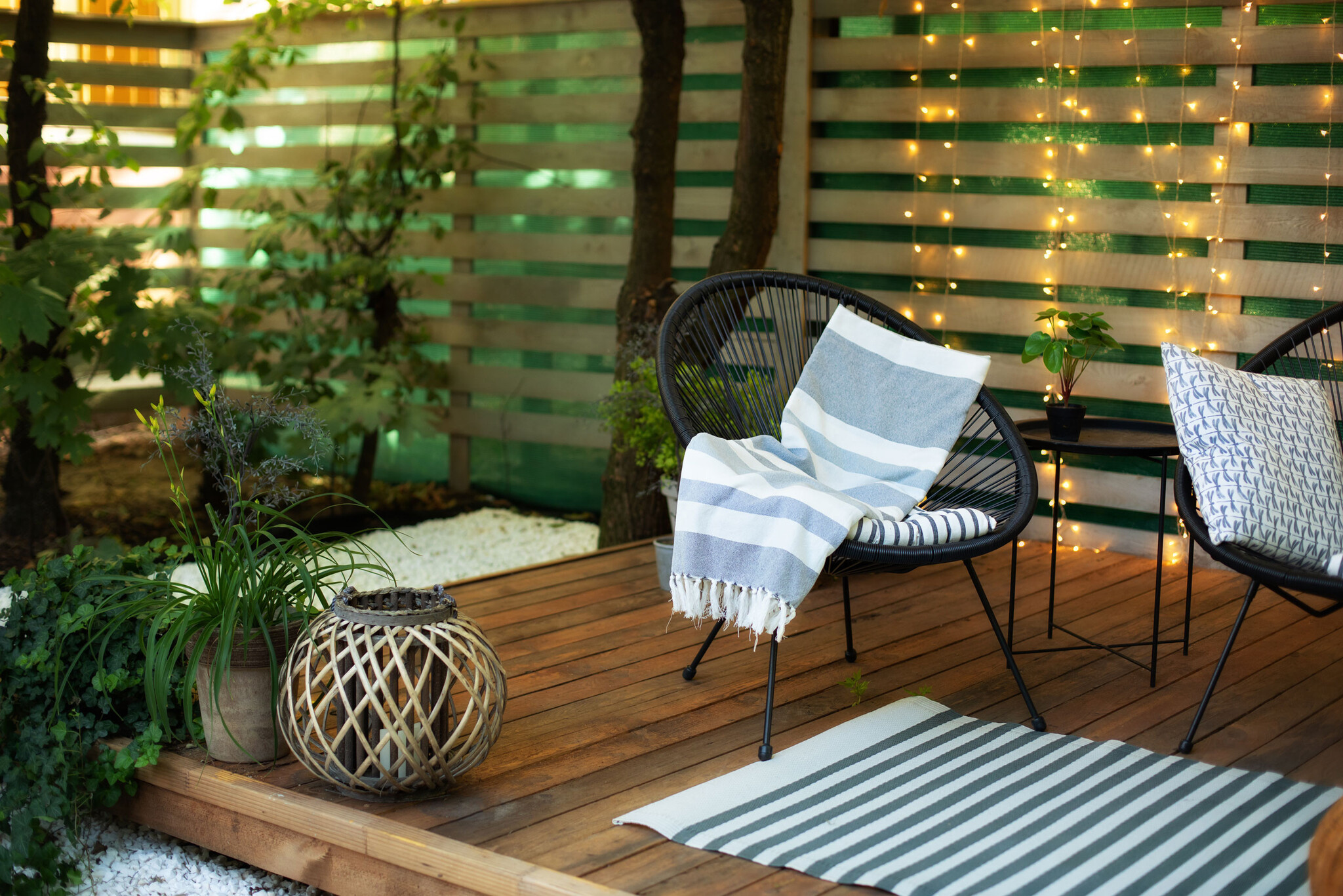 Lounge stoel voor buiten - rattan - 80 x 67 x 60 cm - zwart