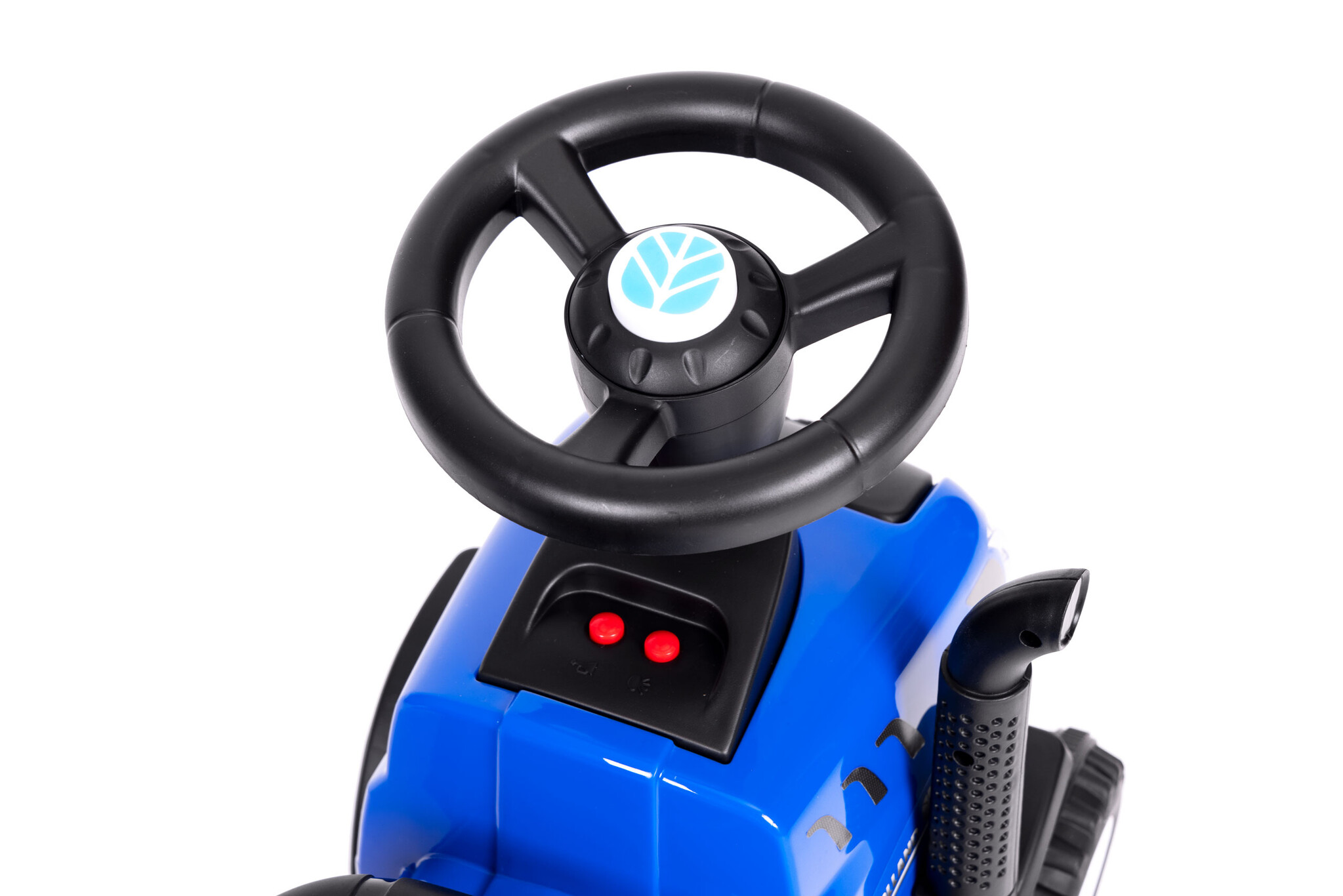 Speelgoed tractor - met aanhanger - interactief stuur - blauw