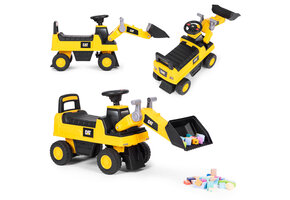Graafmachine speelgoed - interactief stuur met geluiden - geel