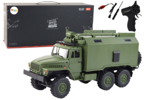 Rc militaire vrachtwagen - 1:16 schaal - vierwielaandrijving - LED-koplampen