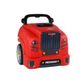 Vrachtwagen speelgoed - rood - 35x33x37 cm - doe-het-zelf set