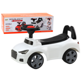 Loopauto - wit - 62 x 34 x 28 cm - met opbergvak