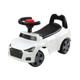 Loopauto - wit - 62 x 34 x 28 cm - met opbergvak