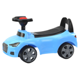 Loopauto - blauw - 62 x 34 x 28 cm - met opbergvak