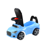 Loopauto - blauw - 62 x 34 x 28 cm - met opbergvak