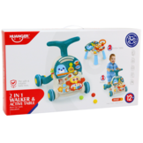 Loopwagen - blauw - educatief - 2-in-1 tafelfunctie