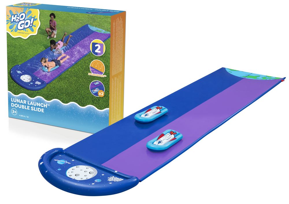 Waterglijbaan - 4.88 m - voor twee personen - ingebouwde sprinklers