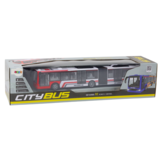 Rc stadsbus - rood/wit - 44.5 x 7.5 x 7 cm - lichteffecten